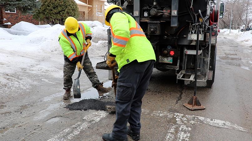 Crews Out Patching Potholes City Of Winnipeg